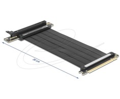 Delock Chieftec PCI Express 4.0 x16 plokštės plėtinys, vyriškas į x16 lizdą 90° kampu, su kabeliu 30 cm
