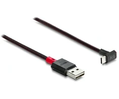 DeLOCK 81551, 2 m, USB A, USB C, USB 2.0, Raudona, Juodas
