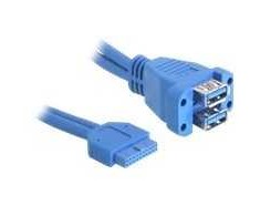 Delock USB jungtis - USB jungtis, 0.45 m, mėlyna (82942)