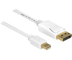 Delock Adapterkabel mini-DisplayPort 1.2 (Stecker) > DisplayPort (Stecker) 4K (baltas, 7 Meter)
