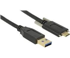 Delock 83718 - 1 m - USB A - USB C - USB 3.2 Gen 2 (3.1 Gen 2) - Male/Male - Juodas