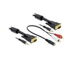 Delock Kabelis VGA + Sound 3m Stecker-Stecker