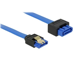 DeLOCK 84972, 0.3 m, SATA III, SATA 7-pin, SATA 7-pin, Male/Female, Juodas, Mėlyna
