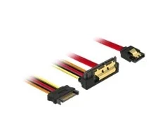 Delock Kabelis SATA 6 Gb/s 7 Pin Buchse + SATA Power 15 Pin Stecker > SATA 22 Pin