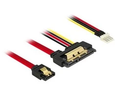 KABELIS SATA DATA III (6 GB/S) 22 PIN(F)->SATA 7 PIN(F) + FLOPPY 4 PIN(M) 30CM 5V DELOCK