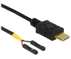 „Delock“ kabelis USB Type-C™ 2.0 kištukas > 2 x smeigtukų lizdas, vienos galios 10 cm