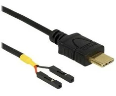 „Delock“ kabelis USB Type-C™ 2.0 kištukas > 2 x kištukinis lizdas, vienos galios 20 cm