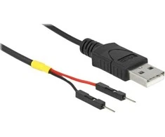 Delock A tipo USB maitinimo kabelis iki 2 x kištuko vieno maitinimo 20 cm