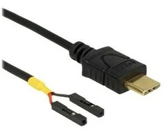 Delock Kabelis USB Type-C 2.0 Stecker > 2 x Pfostenbuchse einzeln Strom 50 cm