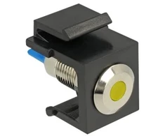 Delock Keystone LED gelb 6 V flach, juodas