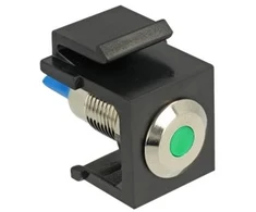Delock Keystone LED grün 6 V flach, juodas