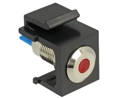 Delock Keystone LED raudonas 6 V plokščias, juodas
