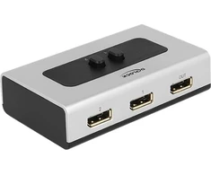 DeLOCK 87668, DisplayPort, Juodas, Pilkas, 2560 x 1440 pikselių, 112 mm, 68 mm, 29 mm