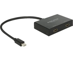 DeLOCK 87696, Mini DisplayPort, 2x HDMI, mini Displayport, 3840 x 2160 pikselių, Juodas, Metal