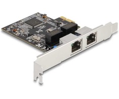 Tinklo plokštė Delock DeLOCK PCIE x1 į 2x RJ45 Gbit, tinklo kamera