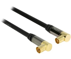 DeLOCK 88865, 2 m, RG-6/U, IEC, IEC, Juodas