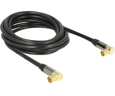 DeLOCK 88916, 3 m, RG-6/U, IEC, IEC, Juodas
