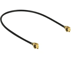 DeLOCK 89607, 0.5 m, 1.13, MHF (I-PEX), MHF (I-PEX), Juodas, Gold
