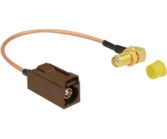 Delock antenos kabelis FAKRA F lizdas > SMA 90° lizdas montavimui RG-316 20 cm