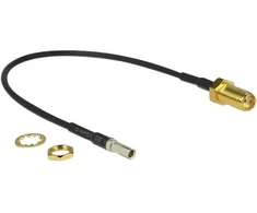 Delock antenos kabelis SMA lizdo pertvara > TS-9 kištukas RG-174 20 cm juodas