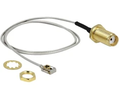 DeLOCK 89932, 0.35 m, Coaxial, SMA, MHF I LK, Juodas, Pilkas