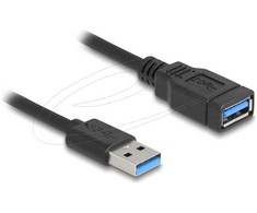 Kabelis USB Delock USB-A - USB-A 0.6 m Juodas (90367)