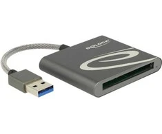 Delock 91525 - XQD - Gray - 480 Mbit/s - Aluminum - • Mac OS 10.9 or above • Windows 7 32-bit • Windows 7 64-bit • Windows 8.1 32-bit •... - USB 3.2 Gen 1 (3.1 Gen 1)