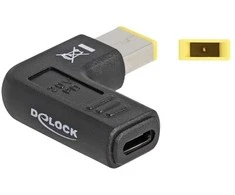 Nešiojamojo kompiuterio maitinimo adapteris Delock Adapteris do Notebook kabelis ładowania USB Type-C™ gniazdo do Lenovo 11,0 x 4,5 mm wtyk 90° kątowy (60003)
