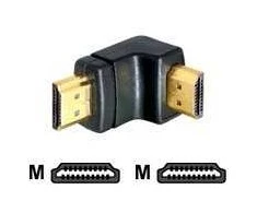 Delock DELTACO HDMI kampinis adapteris, 19 kontaktų vyriškas-vyras