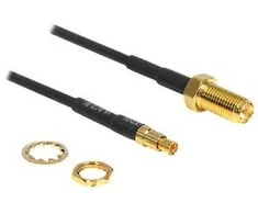 Delock Antennenkabel RP-SMA Buchse zum Einbau > TS-9 Stecker 200 mm