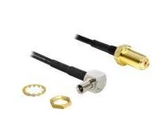 Delock SMA T- 9, 0,17m, Juoda (88487)