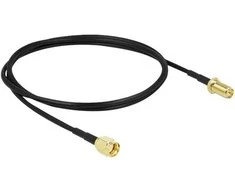 Delock Antennenkabel RP-SMA Stecker zu RP-SMA Buchse LMR/CFD100 1 m low loss