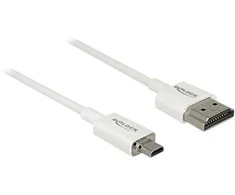 Delock Cable HDMI A kištukas > HDMI Micro D kištukas didelės spartos su Ethernet 3D 4