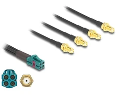 Delock Kabelis Mini FAKRA Z gniazdo quad do 4 x SMA gniazdo typ A (90127)