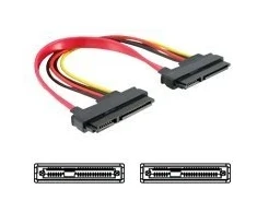 Delock SATA kabelis 22 kontaktų > 22 kontaktų lizdas/lizdas, 20 cm ilgio (84406)