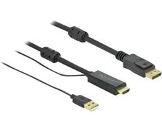Delock HDMI į DisplayPort laidą 4K 30 Hz 3 m