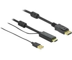 Delock HDMI zu DisplayPort Kabelis 4K 30 Hz 5m