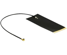 Delock 12615 - -2.63 dBi - 0.863 - 0.928 GHz - 50 ? - MHF - 0.15 m - Juodas