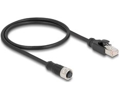 DELOCK M12 adapterio kabelis, D kodavimo, 4 kontaktų BU į RJ45, ST, 50 cm