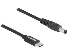 Delock Notebook Ladekabel USB Type-C Stecker zu 5,5 x 2,1 mm Stecker