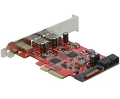 Kontroler Delock PCIe 3.0 x4 – 2x USB 3.2 Gen 2 + USB-C (90492)