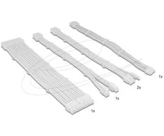 „DeLOCK“ maitinimo bloko prailginimo kabelių rinkinys, 30 cm, 5 vnt., su įdėklais ir jungtimis (1 x 24 kontaktų ATX, 1 x 12 + 4 kontaktų 12VHPWR PCIe 5.0, 1 x 4 + 4 kontaktų EPS, 2 x 6 + 2 kontaktų PCIe), baltas, ATX (24 kontaktų), ATX (24 kontaktų), 0,3 m, kištukas, lizdas, tiesus