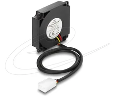 Wentylator Delock Promieniowy / wentylator dmuchawy 12 V DC 40 x 40 x 10 mm su 3-pinowym złączem wentylatora, juoda (67488)