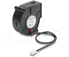 Wentylator Delock Promieniowy / wentylator dmuchawy 12 V DC 75 x 75 x 30 mm su 3-pinowym złączem wentylatora, juoda (67495)