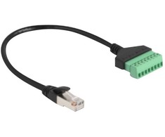 Delock DELOCK RJ45 Kabelis Cat.6 St > Terminalblock Adapteris 30cm 2tlg
