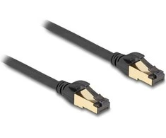 „DeLOCK RJ45“ tinklo kabelis, Cat.6A kištukas į kištuką, S/FTP, juodas, 10 m, su Cat.7 žaliu kabeliu, tinkančiu pramoniniam ir lauko naudojimui, 10 m, Cat7, S/FTP (S-STP), RJ-45, RJ-45, juodas