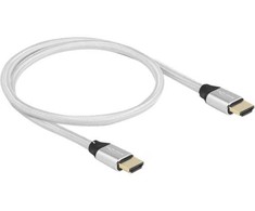 Delock Ultra High Speed HDMI kabelis 48 Gbps 8K 60 Hz sidabrinis 0,5 m sertifikuotas