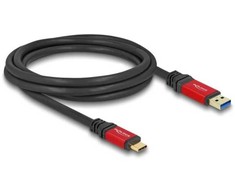 Kabelis USB Delock USB-A - USB-C 2 m Juodai-raudona (80618)