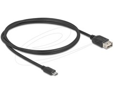 Kabelis USB Delock USB-A - microUSB 1 m Juodas (81518)