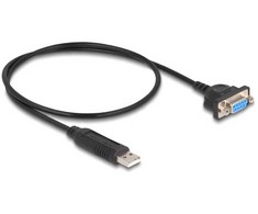 Kabelis USB Delock USB-A - RS-232 0.5 m Juodas